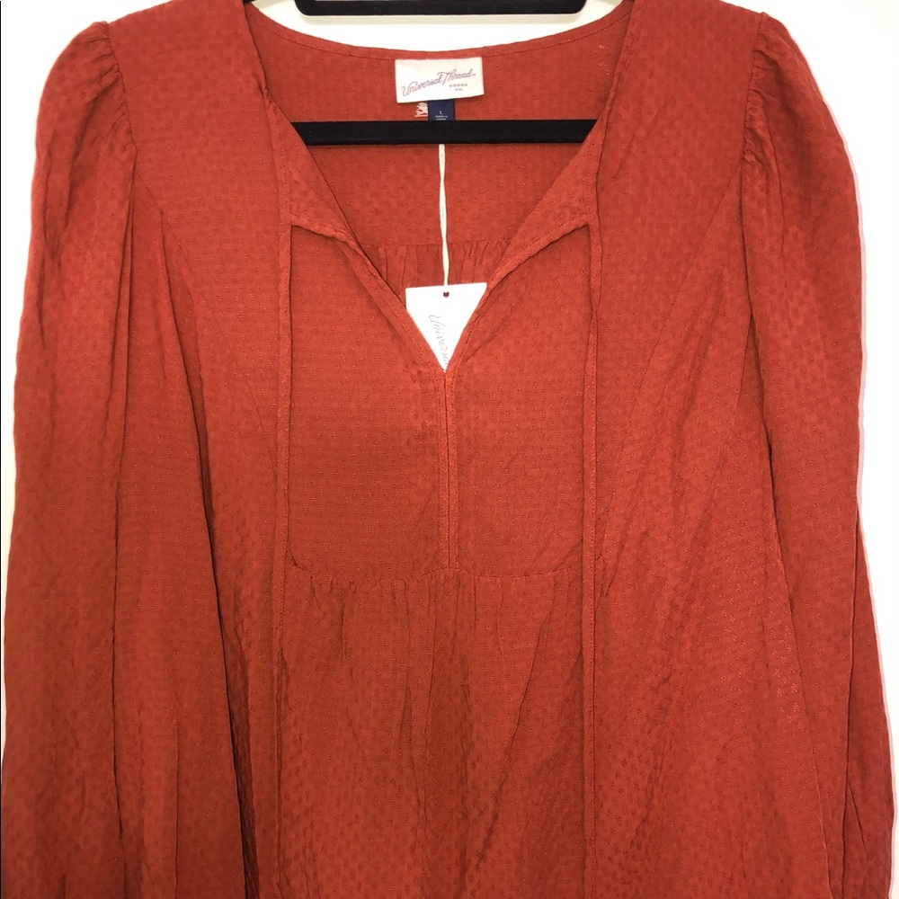 Dusty Orange Flowy Blouse